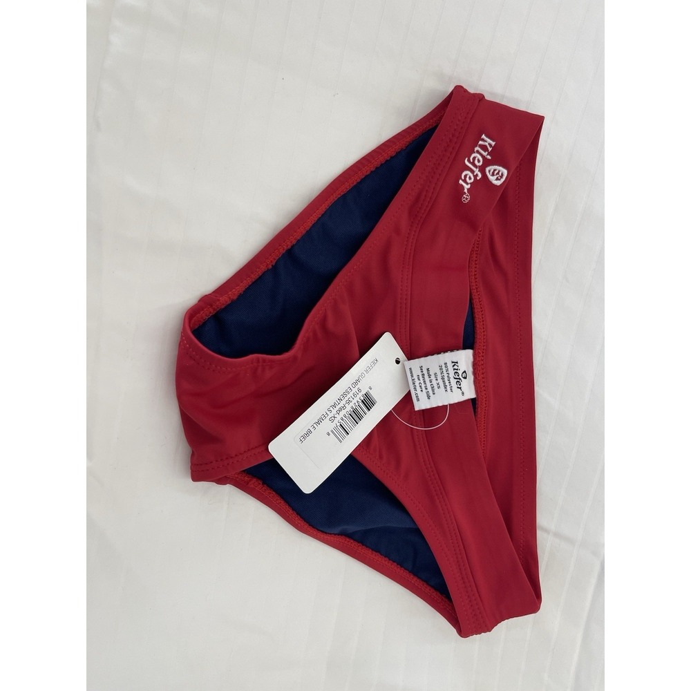 NWT Women's Kiefer Life Guard Solid Red Workout Bikini Bottom Only Size Xs